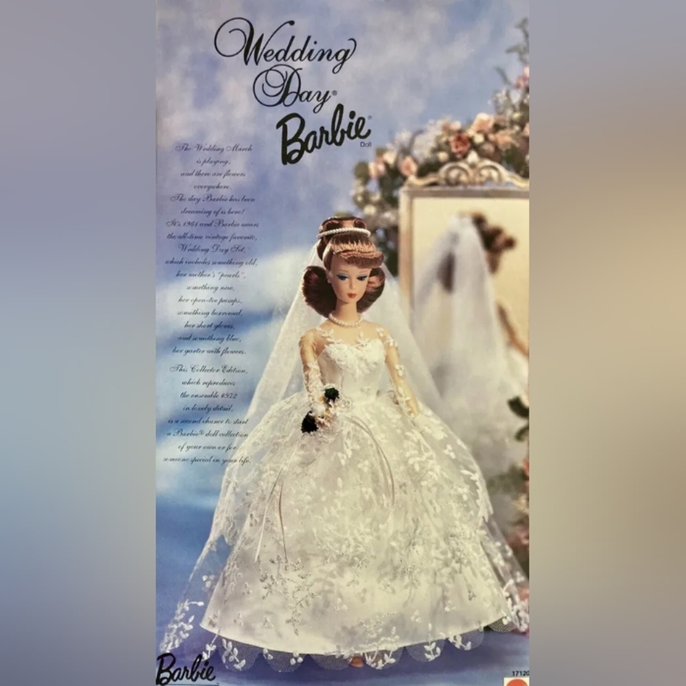 1961 Repro Wedding Day BARBIE Redhead Doll Collector Edition 1996 Mattel - Picture 3 of 5